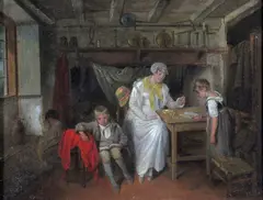 Untitled by Edward Bird, oil on panel, offered Mar 2016