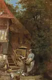 A bit from Normandy Signed with a monogram and dated 1884 by Albert Ludovici, 1884, Oil on board, offered Mar 2016