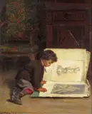 The Connoiseur Signed and dated 79 Oil by Pierre Édouard Frère, Oil on panel, sold Mar 2016