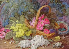 Primroses by Vincent Clare, Oil on canvas, sold Mar 2016