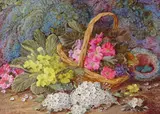Primroses by Vincent Clare, Oil on canvas, sold Mar 2016