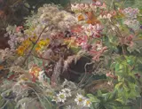 Wild flowers Signed Oil on canvas 50 x 64cm;19¾ x 25in ++Unlined, slight stretcher marks otherwise good condition by Henri-Arthur Bonnefoy, Oil on canvas, offered Mar 2016