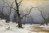 Wildlife in a winter river landscape Signed and dated by Niels Hans Christiansen, 1886, Oil on canvas, offered Mar 2016