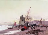 Harbour in Normandy Signed J by Eugène Galien-Laloue, Oil on canvas, offered Mar 2016