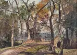 The road to Fort William, 1936 Signed Oil on canvas 36 x 51cm; 14 x 20in ++Unlined, good condition by Oliver Hall, Oil on canvas, offered Mar 2016