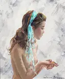 The new ring Signed Oil on canvas 55 x 46cm; 21½ x 18in ++Good condition by Igor Talwiński, Oil on canvas, sold Mar 2016