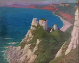 Castle rocks by Rudolph Onslow-Ford, Oil on panel, unframed, offered Mar 2016