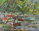 Afternoon sunlight Signed and dated 64 Oil on board, unframed 40.5 x 51cm; 16 x 20in ++Good condition by Llewellyn Petley-Jones, Oil on board, unframed, offered Mar 2016