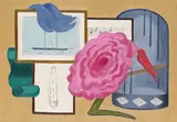Pictures and a bird cage Signed verso Oil on canvas 33 x 46cm; 13 x 18in Exhibited: Whitford Fine Art, London, February 1999, No by Cissie Kean, Oil on canvas, sold Mar 2016