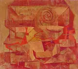 A hot afternoon Signed with initials and dated 58 Oil on canvasboard 25.5 x 28cm; 10 x 11in ++Good condition by Clarke Hutton, Oil on canvasboard, sold Mar 2016