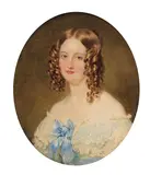 Portrait miniature of Eleanor Frances Johnstone by William Charles Ross, watercolor, sold Mar 2016