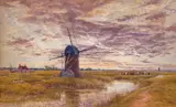 The Marsh Mills Signed and dated 1882, also titled on a label verso Watercolour 44 x 72cm; 17¼ x 28¼in ++Good condition by A.W. Weedon, 1882, Watercolour, sold Mar 2016