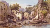 View of Marina di Vico Equense by Giovanni Giordano Lanza, Watercolour, offered Mar 2016