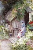 The Leisure Hour Signed and dated 1917 Watercolour with gum arabic 24.5 x 17cm; 9¾ x 6¾in ++Some very fine craquelure to the gum arabic otherwise good condition by Florence Mackay, 1917, Watercolour with gum arabic, sold Mar 2016
