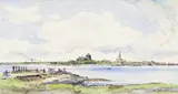 Veere by William Palmer Robins, 1939, Watercolour, mounted, unframed, sold Mar 2016
