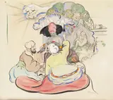 Orientalist subjects Six, all signed Most pen by Bruno Beran, ink and watercolour, offered Mar 2016