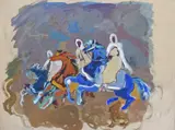 Untitled by Hassan El Glaoui, Gouache, sold Mar 2016