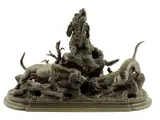 The Hunting Dogs by Jules Moigniez, bronze, offered Jan 2016