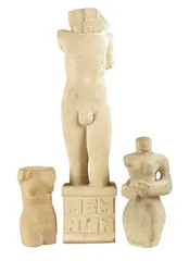 One of a standing male the plinth by Eric Stanford, sculpture, sold Jan 2016
