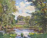 The Palladian Bridge, Wilton Park Oil on canvas 67 x 76cm by Wilfred Gabriel De Glehn, Oil on canvas, sold Dec 2015