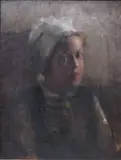 Bust of portrait of a Girl by Robert Gemmell Hutchison, oil on canvas, sold Oct 2013