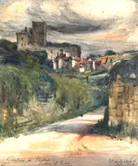 Château de Loches, Indre et Loire by Rsa Rsw Francis Campbell Boileau Cadell, watercolour, sold Oct 2013