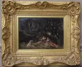 The Picnic by Rsa Rsw William Somerville Shanks, oil on canvas, sold Oct 2013