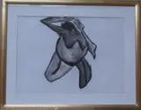Nude Reclining by Pat Douthwaite, pastel and conte, offered Oct 2013