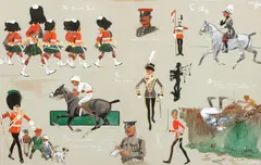 Life In A Garrison Town by 'Snaffles' Charlie Johnson Payne, Pencil, watercolour and bodycolour, sold May 2013