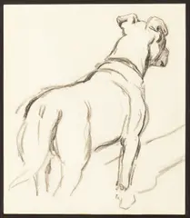 Cracker by Cecil Charles Windsor Aldin, charcoal on paper, sold May 2013