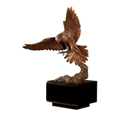 Peregrine Falcon by Lorne McKean, A bronze in the form of a falcon coming in to take bait, sold May 2013