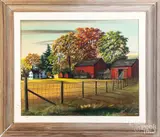 farmscene by Edward Paine, watercolor and gouache, sold Nov 2019