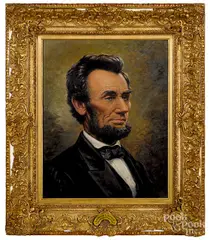 portrait of Abraham Lincoln by Franklin C. Courter, oil on board, sold Oct 2019