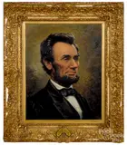 portrait of Abraham Lincoln by Franklin C. Courter, oil on board, sold Oct 2019