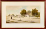 street scene by George Emerick Essig, watercolor, sold Oct 2019
