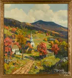 landscape by Charles Curtis Allen, oil on canvas, sold Oct 2019