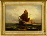sunset seascape by Theodore Valenkamph, oil on canvas, sold Oct 2019