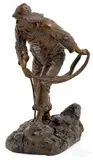 fisherman sculpture by Edouard Lormier, bronze, sold Oct 2019