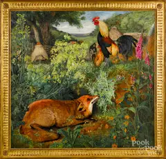 of Chanticleer and the Fox by William James Webbe, oil on canvas, sold Oct 2019