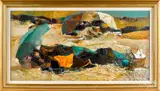 of Siesta at Mataverna by Nicola Simbari, oil on canvas, sold Oct 2019
