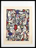 titled Saturday Afternoon Samedi Tantot by Jean Dubuffet, color lithograph, sold Oct 2019