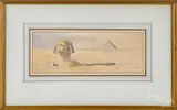 brown ink and watercolor by Edward Lear, 1858, pencil, sold Oct 2019