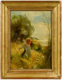 panel landscape by Charles William Wyllie, oil on wood, sold Oct 2019
