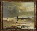 titled on verso The Beach by Walter Stuempfig, oil on canvas, sold Oct 2019