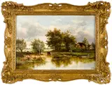 country landscapes by Joseph Thors, oil on canvas, sold Oct 2019