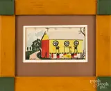 of a barn by David Y. Ellinger, watercolor, sold Oct 2019