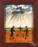 of an Amish couple working in the field by David Y. Ellinger, watercolor, sold Oct 2019