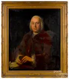 portrait of a gentleman by Jeremiah Theus, oil on canvas, sold Oct 2019