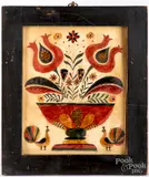 fraktur by David Y. Ellinger, watercolor, sold Sep 2019