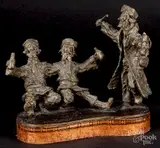 folk dancers and fiddler by Monyo Mihailescu-Nasturel, bronze, sold Sep 2019